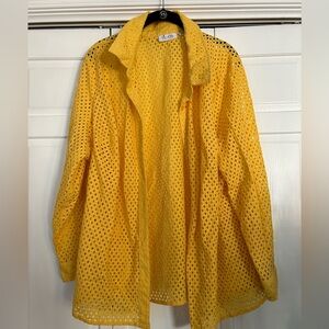 Oversized Textured Button Up